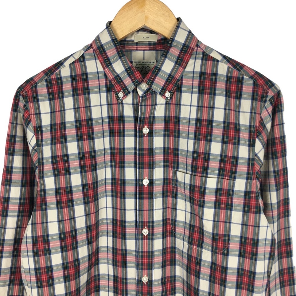 NWOT J. Crew Men’s Slim Fit Secret Wash Organic Cotton Poplin Shirt Small